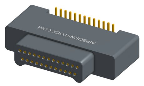 NK-2A2-025-125-0000 - Nano-miniature D-shaped vertical surface board mount (SMT) connector with a(n) electroless nickel shell, 2 rows of 25 contacts, and no hardware. (Plug)