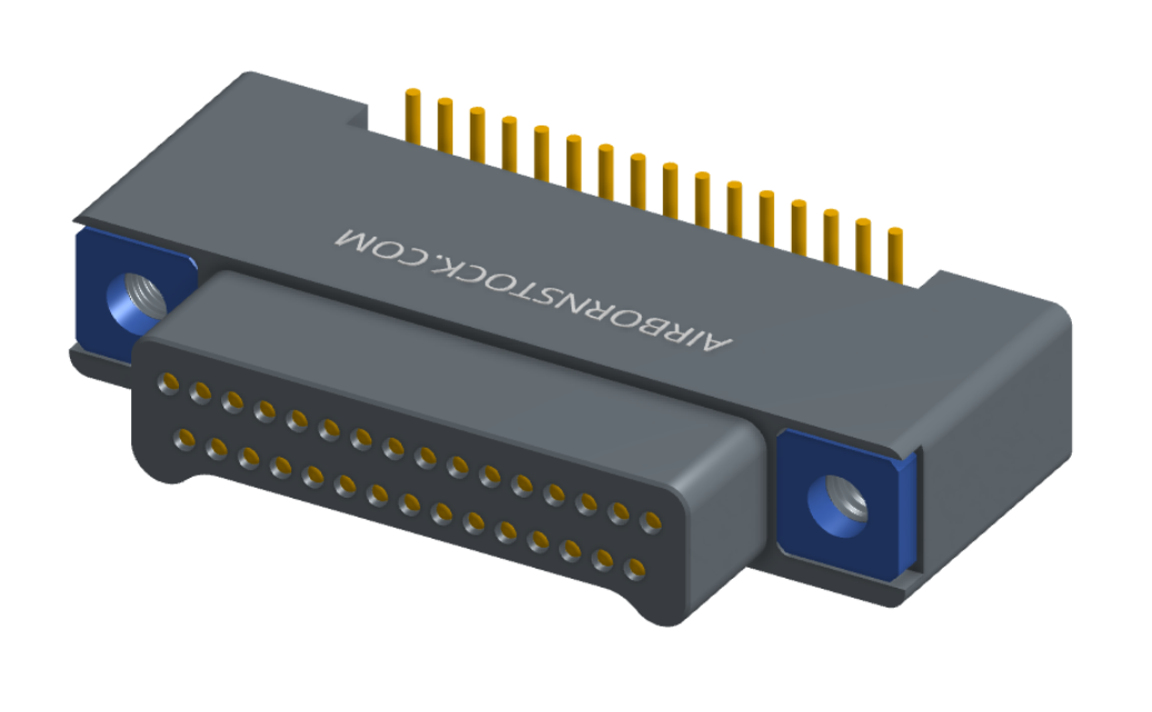 NK-2A2-031-125-TH00 - Nano-miniature D-shaped vertical surface board mount (SMT) connector with a(n) electroless nickel shell, 2 rows of 31 contacts, and threaded holes for attachment hardware. (Plug)
