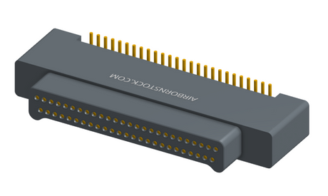 NK-2A2-009-125-TH00-010 - Nano-miniature D-shaped vertical surface board mount (SMT) connector with a(n) electroless nickel shell, 2 rows of 9 contacts , and threaded holes for attachment hardware. (Plug)