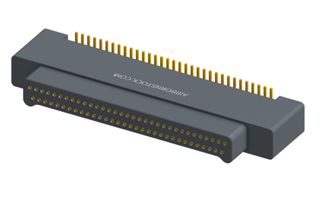 NK-2A2-015-125-TH00-010 - Nano-miniature D-shaped vertical surface board mount (SMT) connector with a(n) electroless nickel shell, 2 rows of 15 contacts , and threaded holes for attachment hardware. (Plug)
