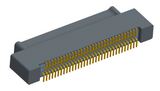 NK-2A2-015-125-TH00-010 - Nano-miniature D-shaped vertical surface board mount (SMT) connector with a(n) electroless nickel shell, 2 rows of 15 contacts , and threaded holes for attachment hardware. (Plug)