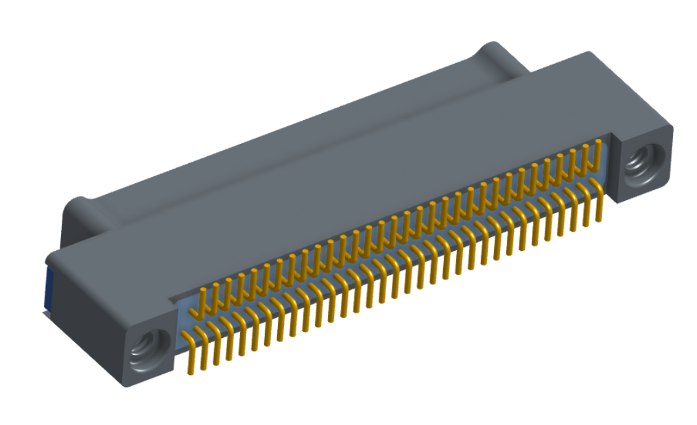 NK-2A2-015-128-TH00-010 - Nano-miniature D-shaped vertical surface board mount (SMT) connector with a(n) electroless nickel shell, 2 rows of 15 contacts , and threaded holes for attachment hardware. (Plug)