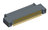 NK-2A2-015-128-TH00-010 - Nano-miniature D-shaped vertical surface board mount (SMT) connector with a(n) electroless nickel shell, 2 rows of 15 contacts , and threaded holes for attachment hardware. (Plug)