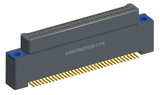 NK-2A2-015-128-TH00-010 - Nano-miniature D-shaped vertical surface board mount (SMT) connector with a(n) electroless nickel shell, 2 rows of 15 contacts , and threaded holes for attachment hardware. (Plug)