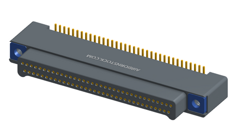 NK-2A2-025-128-TH00-010 - Nano-miniature D-shaped vertical surface board mount (SMT) connector with a(n) electroless nickel shell, 2 rows of 25 contacts , and threaded holes for attachment hardware. (Plug)
