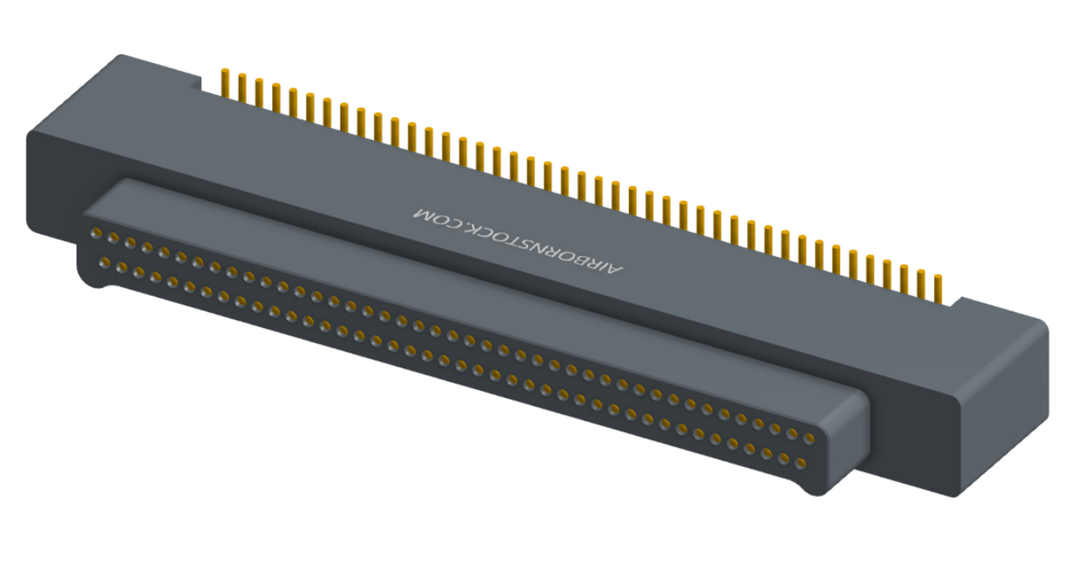 NK-2A2-037-125-TH00-010 - Nano-miniature D-shaped vertical surface board mount (SMT) connector with a(n) electroless nickel shell, 2 rows of 37 contacts , and threaded holes for attachment hardware. (Plug)