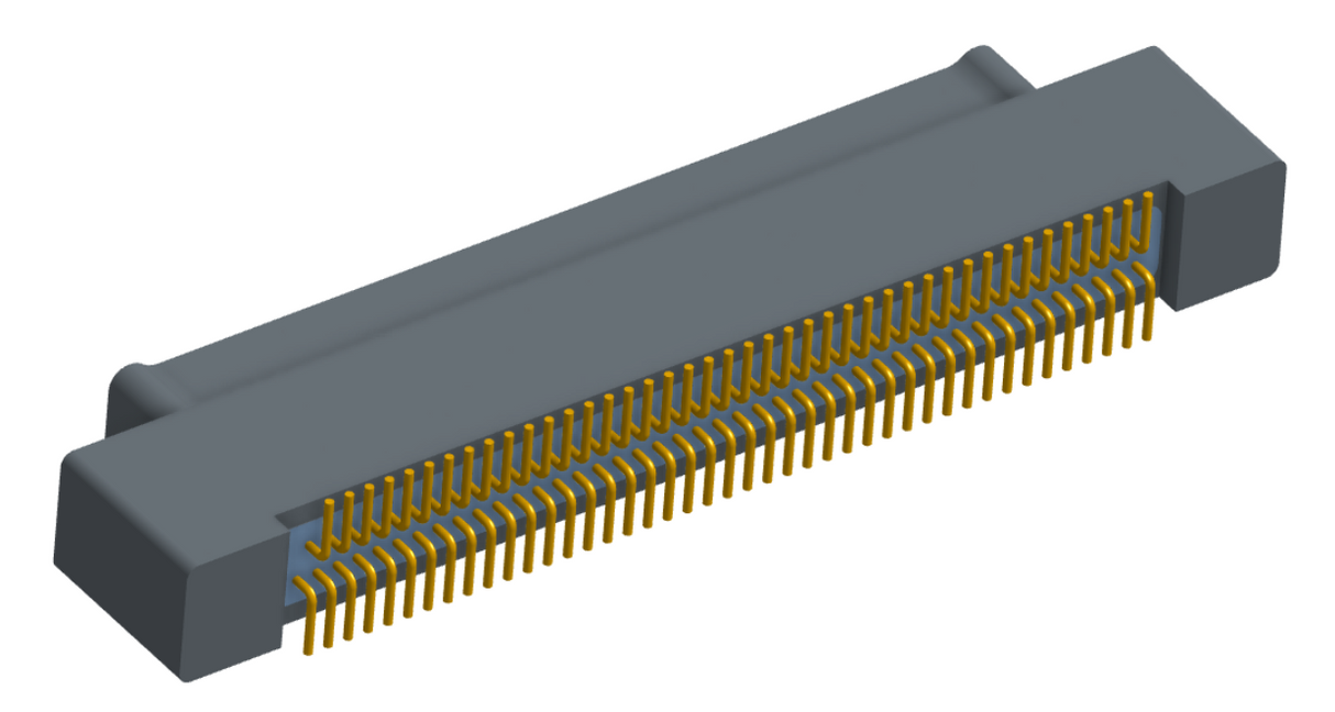 NK-2A2-037-125-TH00-010 - Nano-miniature D-shaped vertical surface board mount (SMT) connector with a(n) electroless nickel shell, 2 rows of 37 contacts , and threaded holes for attachment hardware. (Plug)