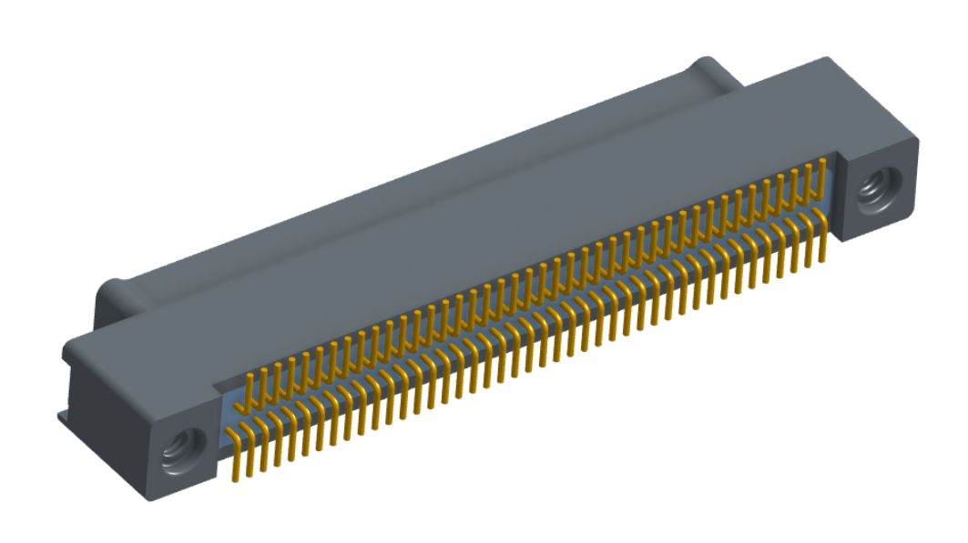 NK-2A2-037-128-TH00-010 - Nano-miniature D-shaped vertical surface board mount (SMT) connector with a(n) electroless nickel shell, 2 rows of 37 contacts , and threaded holes for attachment hardware. (Plug)