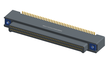 NK-2A2-065-128-TH00-010 - Nano-miniature D-shaped vertical surface board mount (SMT) connector with a(n) electroless nickel shell, 2 rows of 65 contacts , and threaded holes for attachment hardware. (Plug)