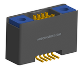 NK-2B2-009-228-TH00 - Nano-miniature D-shaped vertical surface board mount (SMT) connector with mounting holes, 2 rows with 9 contacts, and threaded holes for attachment hardware. (Receptacle)