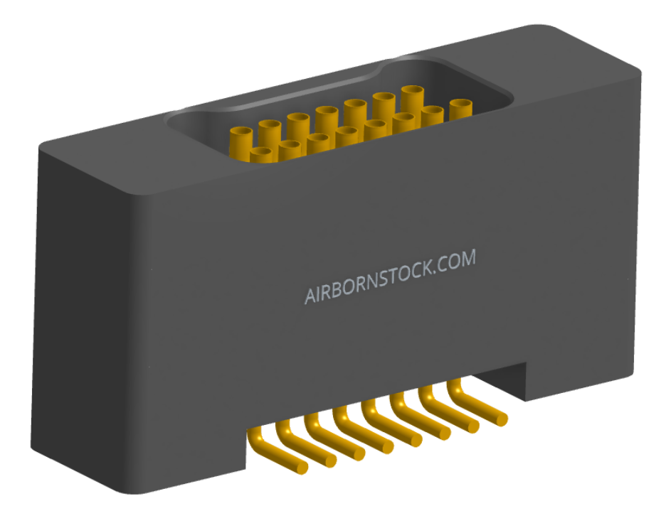 NK-2B2-015-228-0000 - Nano-miniature D-shaped vertical surface board mount (SMT) connector with mounting holes, 2 rows with 15 contacts, and no hardware. (Receptacle)