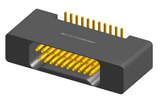 NK-2B2-021-225-0000 - Nano-miniature D-shaped vertical surface board mount (SMT) connector with mounting holes, 2 rows with 21 contacts, and no hardware. (Receptacle)