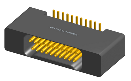 NK-2B2-021-225-0000 - Nano-miniature D-shaped vertical surface board mount (SMT) connector with mounting holes, 2 rows with 21 contacts, and no hardware. (Receptacle)