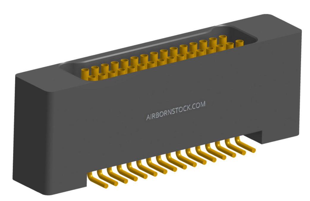 NK-2B2-031-225-0000-010 - Nano-miniature D-shaped vertical surface board mount (SMT) connector with mounting holes, 2 rows with 31 contacts, and no hardware. (Receptacle)