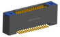 NK-2B4-031-228-TH00 - Nano-miniature D-shaped vertical surface board mount (SMT) connector with mounting holes, 2 rows with 31 contacts, and threaded holes for attachment hardware. (Receptacle)