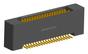NK-2B4-037-225-0000 - Nano-miniature D-shaped vertical surface board mount (SMT) connector with mounting holes, 2 rows with 37 contacts, and no hardware. (Receptacle)