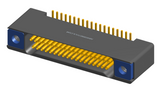 NK-2B2-037-225-TH00 - Nano-miniature D-shaped vertical surface board mount (SMT) connector with mounting holes, 2 rows with 37 contacts, and threaded holes for attachment hardware. (Receptacle)