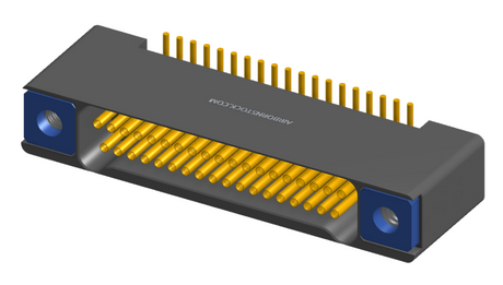 NK-2B2-037-225-TH00 - Nano-miniature D-shaped vertical surface board mount (SMT) connector with mounting holes, 2 rows with 37 contacts, and threaded holes for attachment hardware. (Receptacle)