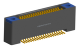 NK-2B2-037-225-TH00 - Nano-miniature D-shaped vertical surface board mount (SMT) connector with mounting holes, 2 rows with 37 contacts, and threaded holes for attachment hardware. (Receptacle)