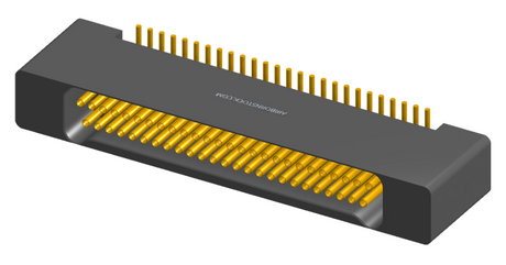NK-2B2-051-225-0000 - Nano-miniature D-shaped vertical surface board mount (SMT) connector with mounting holes, 2 rows with 51 contacts, and no hardware. (Receptacle)