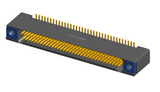 NK-2B2-069-228-TH00-010 - Nano-miniature D-shaped vertical surface board mount (SMT) connector with mounting holes, 2 rows with 69 contacts, and threaded holes for attachment hardware. (Receptacle)