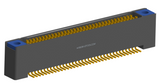 NK-2B2-069-228-TH00-010 - Nano-miniature D-shaped vertical surface board mount (SMT) connector with mounting holes, 2 rows with 69 contacts, and threaded holes for attachment hardware. (Receptacle)