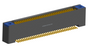 NK-2B4-069-228-TH00-010 - Nano-miniature D-shaped vertical surface board mount (SMT) connector with mounting holes, 2 rows with 69 contacts, and threaded holes for attachment hardware. (Receptacle)