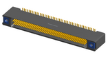 NK-2B2-091-225-TH00-010 - Nano-miniature D-shaped vertical surface board mount (SMT) connector with mounting holes, 2 rows with 91 contacts, and threaded holes for attachment hardware. (Receptacle)