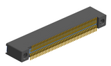 NK-2B2-091-225-TH00-010 - Nano-miniature D-shaped vertical surface board mount (SMT) connector with mounting holes, 2 rows with 91 contacts, and threaded holes for attachment hardware. (Receptacle)