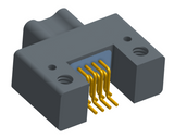 NK-2C4-009-128-0000 - Nano-miniature D-shaped horizontal surface board mount (SMT) connector with mounting holes, 2 rows with 9 contacts, and no hardware. (Plug)