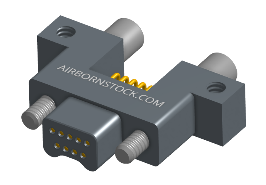NK-2C5-009-125-JC00 - Nano-miniature D-shape horiztonal surface board mount connector with mounting ears & holes, 2 rows with 9 contacts, and no hardware. (Plug)