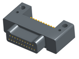 NK-2C4-021-125-0000 - Nano-miniature D-shaped horizontal surface board mount (SMT) connector with mounting holes, 2 rows with 21 contacts, and no hardware. (Plug)