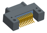 NK-2C4-021-125-0000 - Nano-miniature D-shaped horizontal surface board mount (SMT) connector with mounting holes, 2 rows with 21 contacts, and no hardware. (Plug)
