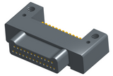 NK-2C5-025-125-0000 - Nano-miniature D-shaped horizontal surface board mount (SMT) connector with mounting holes, 2 rows with 25 contacts, and no hardware. (Plug)