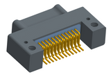 NK-2C5-025-125-0000 - Nano-miniature D-shaped horizontal surface board mount (SMT) connector with mounting holes, 2 rows with 25 contacts, and no hardware. (Plug)