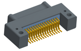 NK-2C4-031-128-0000 - Nano-miniature D-shaped horizontal surface board mount (SMT) connector with mounting holes, 2 rows with 31 contacts, and no hardware. (Plug)