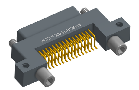 NK-2C5-031-128-JC00 - Nano-miniature D-shape horiztonal surface board mount connector with mounting ears & holes, 2 rows with 31 contacts, and no hardware. (Plug)