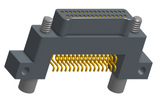 NK-2C5-031-128-JC00 - Nano-miniature D-shape horiztonal surface board mount connector with mounting ears & holes, 2 rows with 31 contacts, and no hardware. (Plug)