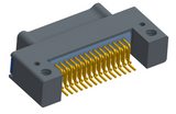 NK-2C5-031-128-TH00 - Nano-miniature D-shaped horizontal surface board mount (SMT) connector with mounting holes, 2 rows with 31 contacts, and threaded holes for attachment hardware. (Plug)