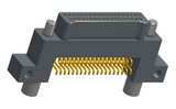 NK-2C5-037-128-JC00 - Nano-miniature D-shape horiztonal surface board mount connector with mounting ears & holes, 2 rows with 37 contacts, and no hardware. (Plug)