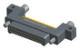 NK-2C4-037-128-JC00 - Nano-miniature D-shape horiztonal surface board mount connector with mounting ears & holes, 2 rows with 37 contacts, and no hardware. (Plug)