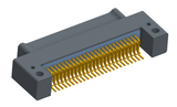 NK-2C4-051-128-0000 - Nano-miniature D-shaped horizontal surface board mount (SMT) connector with mounting holes, 2 rows with 51 contacts, and no hardware. (Plug)
