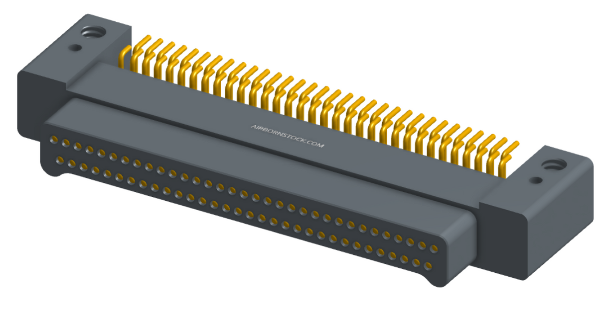 NK-2C5-065-125-0000 - Nano-miniature D-shaped horizontal surface board mount (SMT) connector with mounting holes, 2 rows with 65 contacts, and no hardware. (Plug)