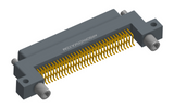 NK-2C5-065-128-JC00 - Nano-miniature D-shape horiztonal surface board mount connector with mounting ears & holes, 2 rows with 65 contacts, and no hardware. (Plug)