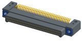 NK-2C5-069-125-TH00 - Nano-miniature D-shaped horizontal surface board mount (SMT) connector with mounting holes, 2 rows with 69 contacts, and threaded holes for attachment hardware. (Plug)