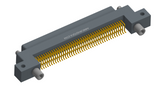 NK-2C5-085-128-JC00 - Nano-miniature D-shape horiztonal surface board mount connector with mounting ears & holes, 2 rows with 85 contacts, and no hardware. (Plug)