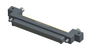 NK-2C4-085-128-JC00 - Nano-miniature D-shape horiztonal surface board mount connector with mounting ears & holes, 2 rows with 85 contacts, and no hardware. (Plug)
