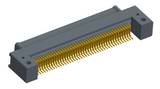 NK-2C4-085-128-TH00 - Nano-miniature D-shaped horizontal surface board mount (SMT) connector with mounting holes, 2 rows with 85 contacts, and threaded holes for attachment hardware. (Plug)