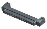 NK-2C4-091-128-0000 - Nano-miniature D-shaped horizontal surface board mount (SMT) connector with mounting holes, 2 rows with 91 contacts, and no hardware. (Plug)