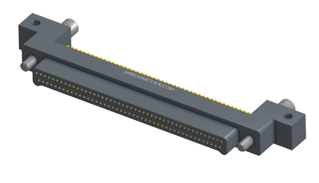 NK-2C5-091-125-JC00 - Nano-miniature D-shape horiztonal surface board mount connector with mounting ears & holes, 2 rows with 91 contacts, and no hardware. (Plug)